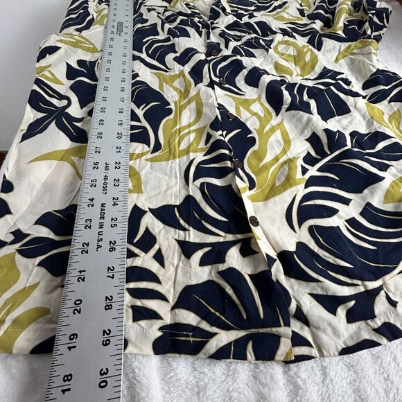Kalaheo Mens Button Up Hawaiian Shirt Large Short Sleeve Tropical Leaf Print USA - Picture 7 of 7